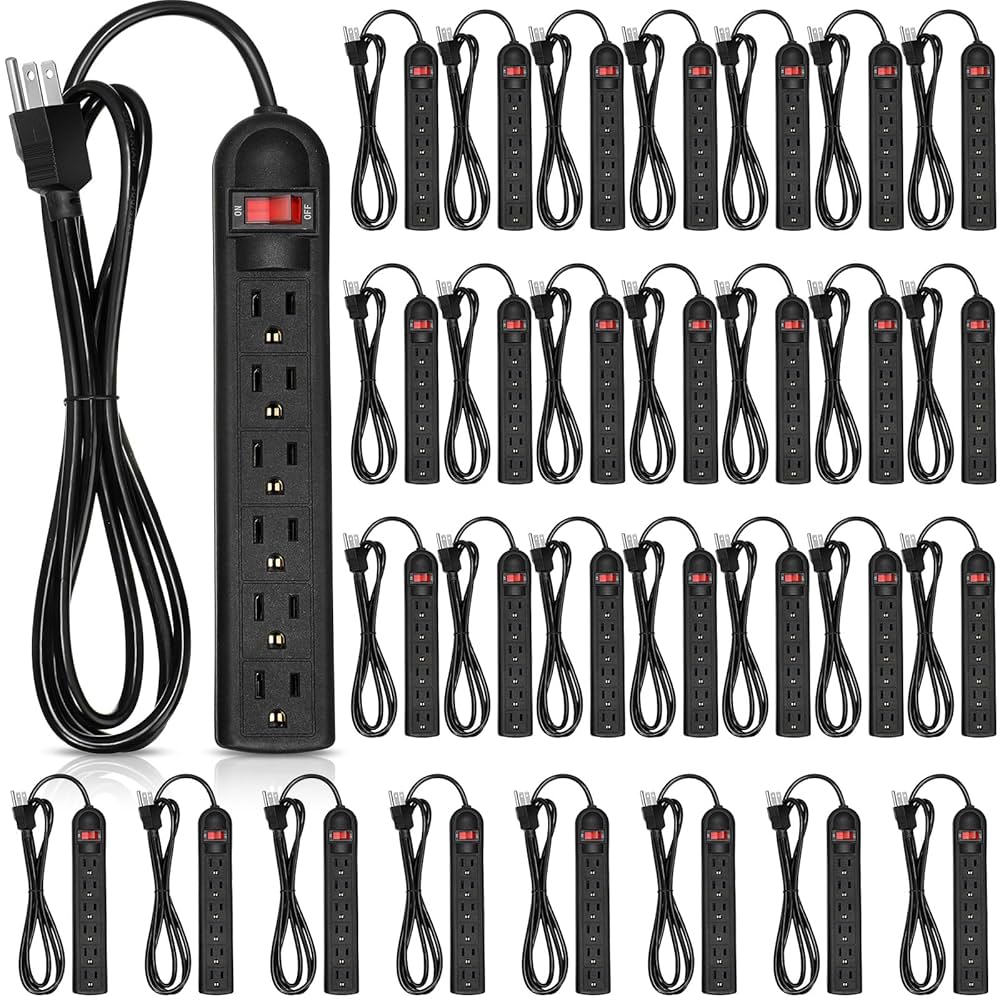 Amazon.com: Kanayu 30 Pcs 6 Outlet Power Strip Surge